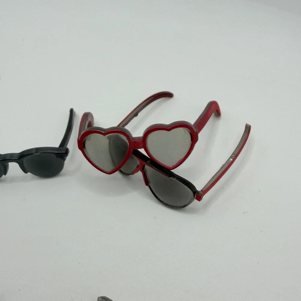 Barbie Doll Sunglasses Lot of 8 Heart Round Aviator Fashion Accessories Toy Pink